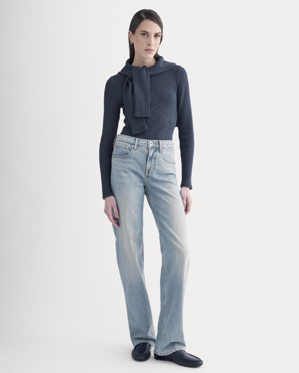 The Cozy Rib Long-Sleeve Tee | Mood Indigo