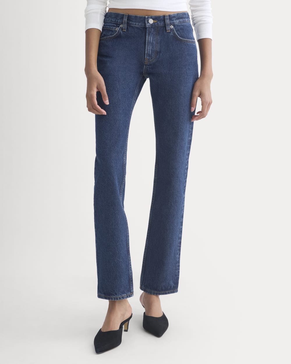 Everlane x Elena Bonvicini Highland Low-Rise Cigarette Jean | Deep Bay Indigo