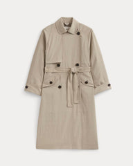 Drapey Twill Trench | Trench Coat Khaki