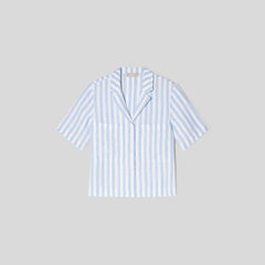 The Linen Workwear Shirt | Blue / White