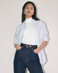 The Form Mock-Neck Tank | White
