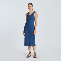 The '90s Rib Dress | Deep Blue