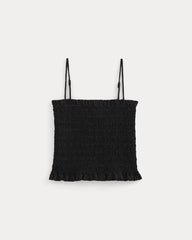 Gauze Smocked Cami | Black