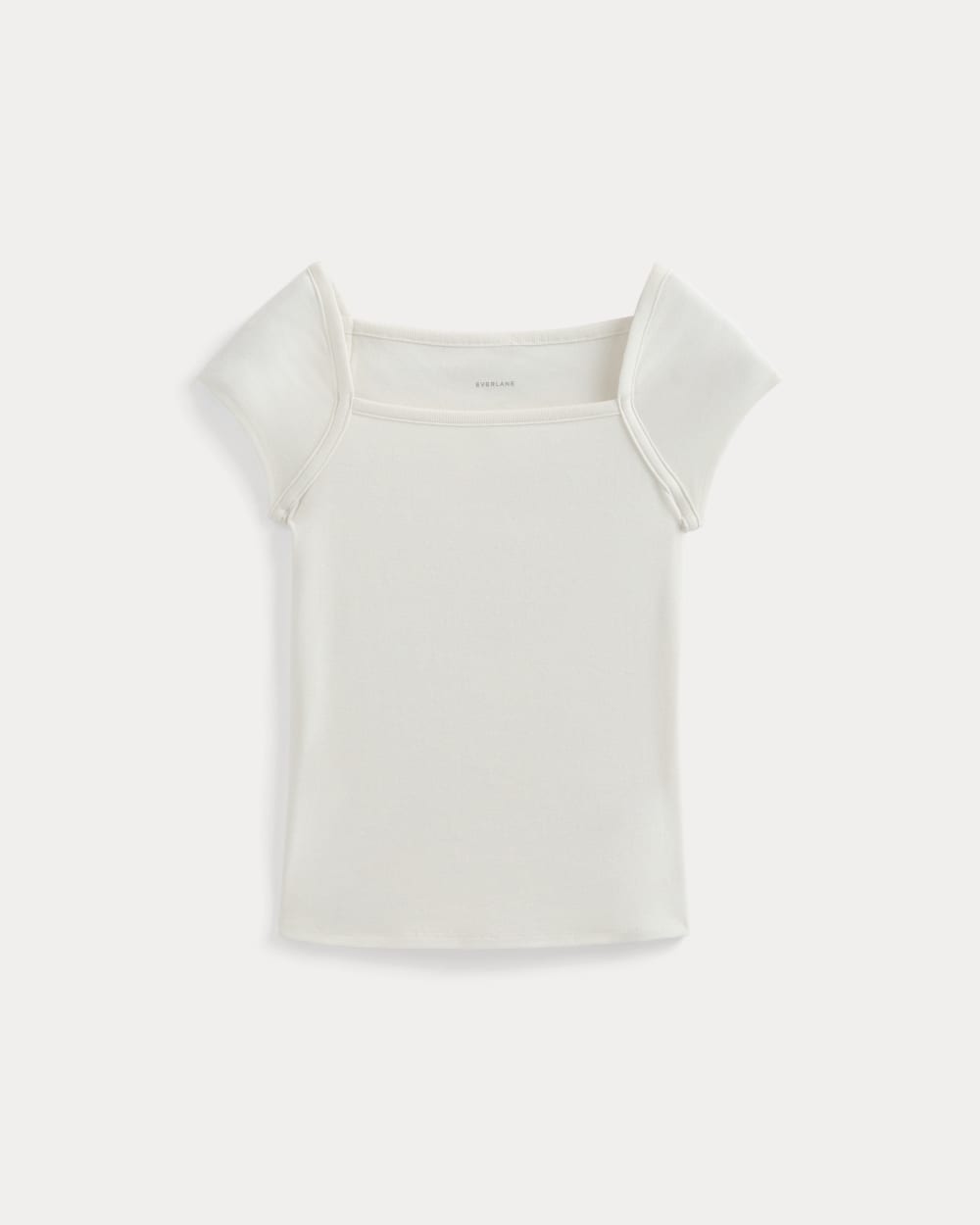 RetroSoft Cotton Square-Neck Tee | Bone