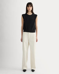 The Muscle Sweater in Cotton Linen | Black