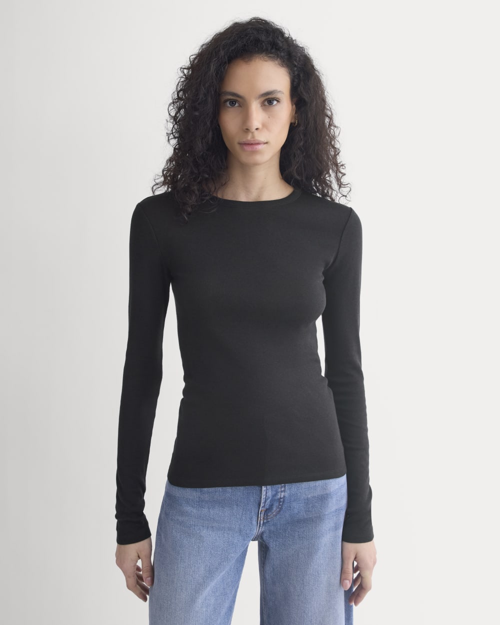 Tissue Long-Sleeve Crew | Black