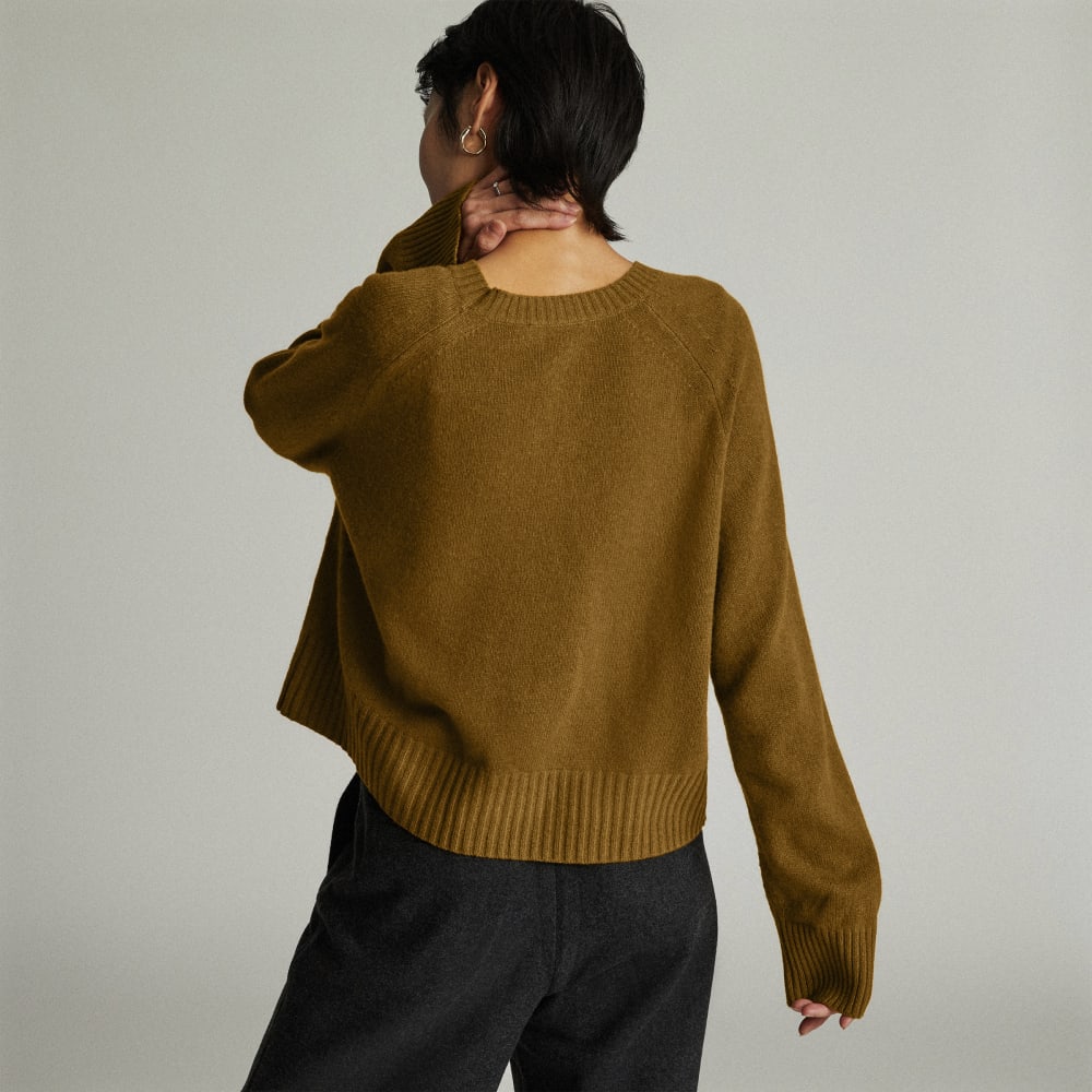 The Cashmere Boxy Crew | Tapenade