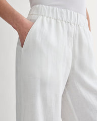 The Linen Easy Pant | White