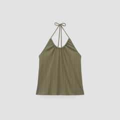 The Rib Soft Knit Halter Top | Kalamata