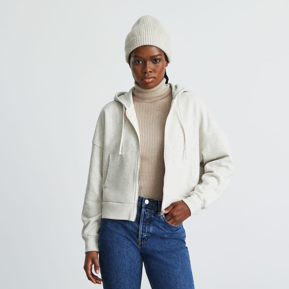 The Track Organic Cotton Hoodie | Light Heather Grey