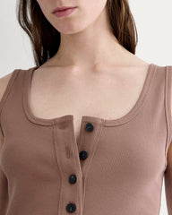 The Selfie Henley Tank | Mocha