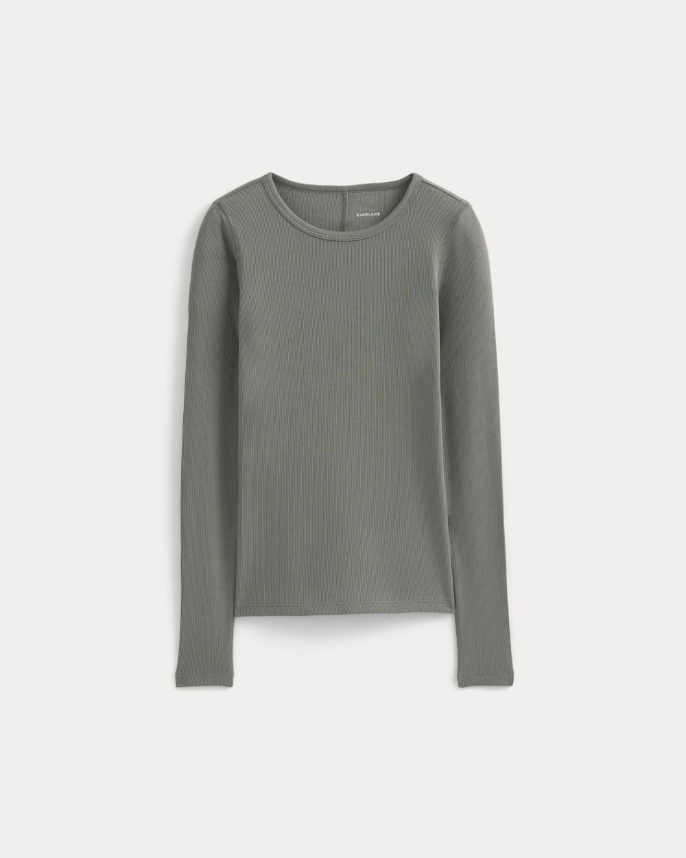 The Luxe Rib Long-Sleeve Crew | Agave Green