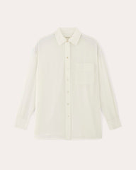 The Boyfriend Shirt in Washable Silk | Off-White