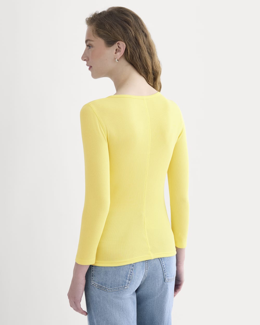 Luxe Rib Deep U-Neck Top | Celandine