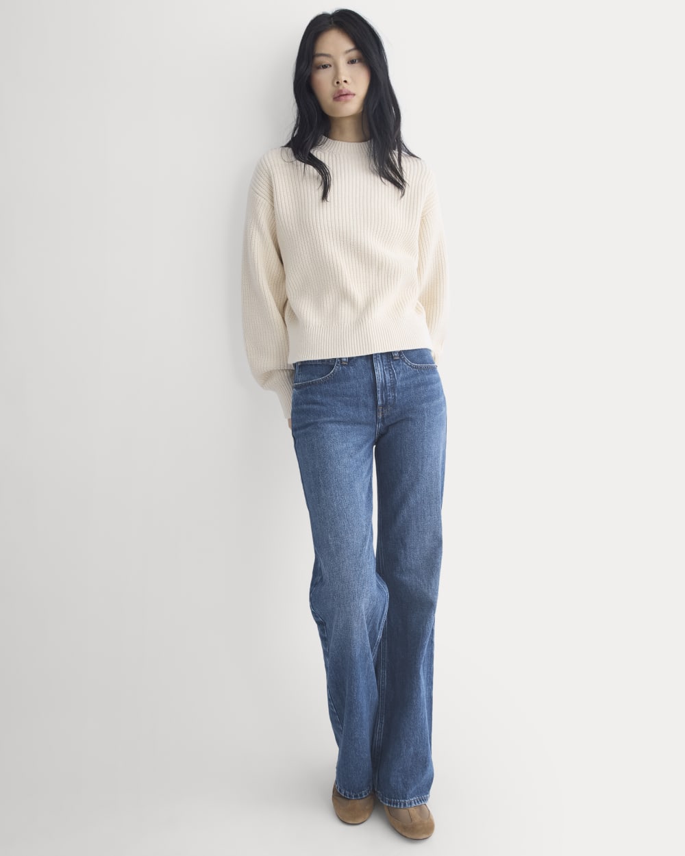 Cropped Ribbed Crew in Everyday Cotton | Canvas