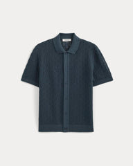 Open-Knit Resort Shirt | Midnight Navy
