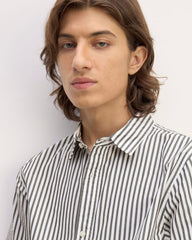 The Supima® Short-Sleeve Poplin Shirt | Optic White / Black