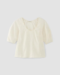 The Scoop Top in Linen | Bone