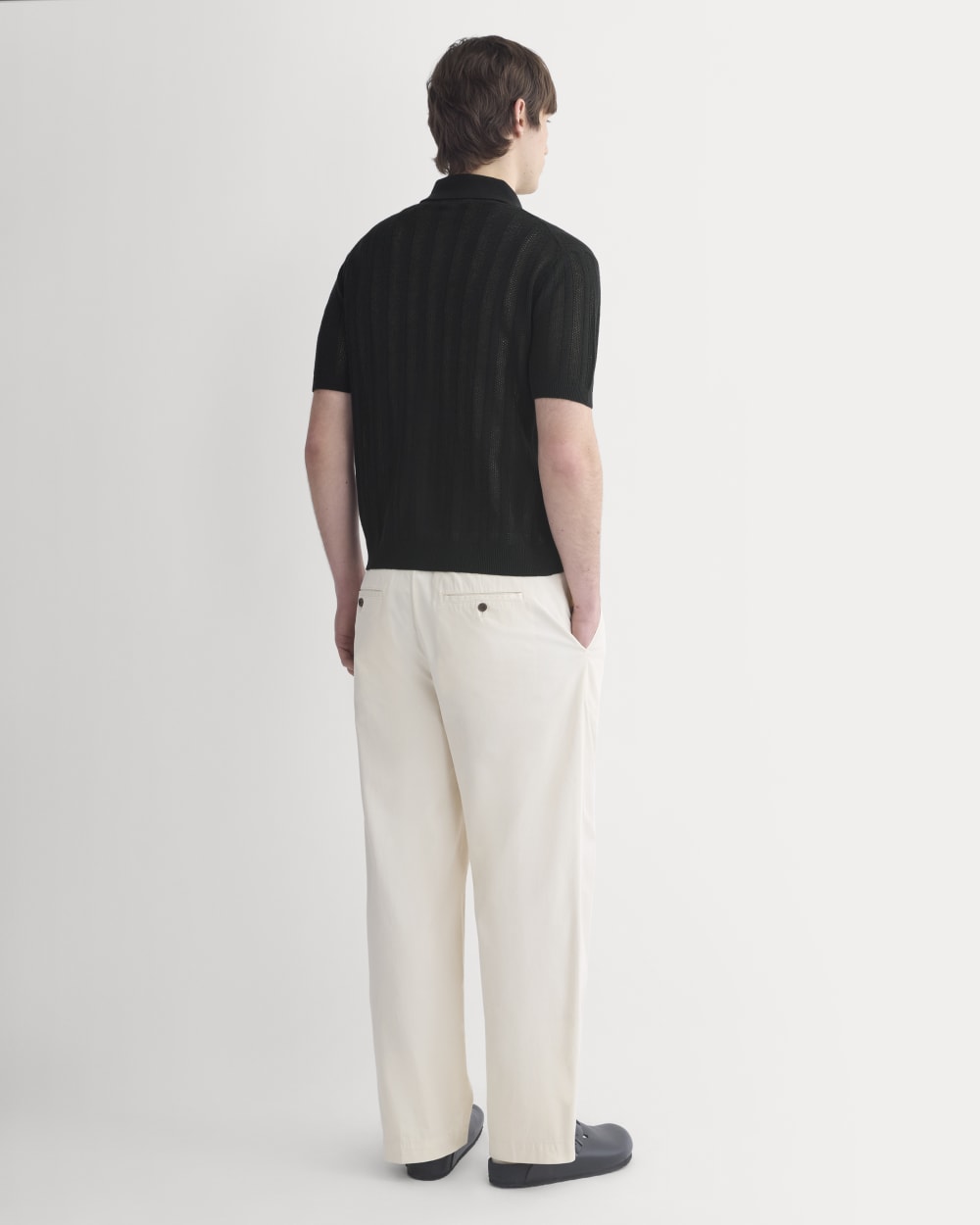 Textured Knit Resort Shirt | Black
