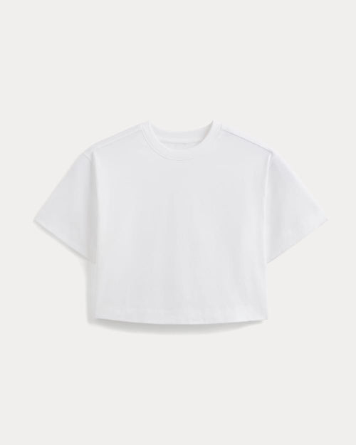 Forever Jersey Cropped Tee | White