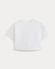 Forever Jersey Cropped Tee | White