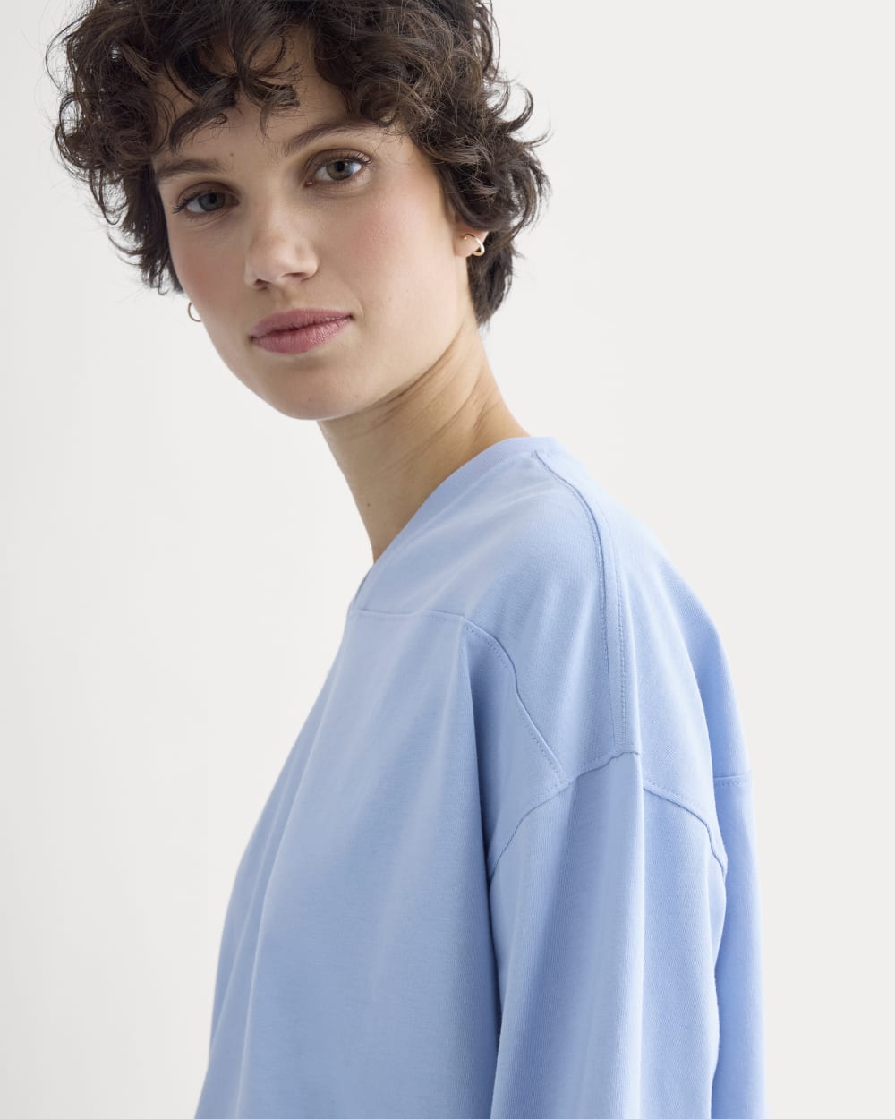Retro V-Neck Jersey | Open Air Blue