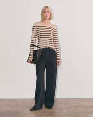 The Crew in Cotton Cashmere | Powder / Black