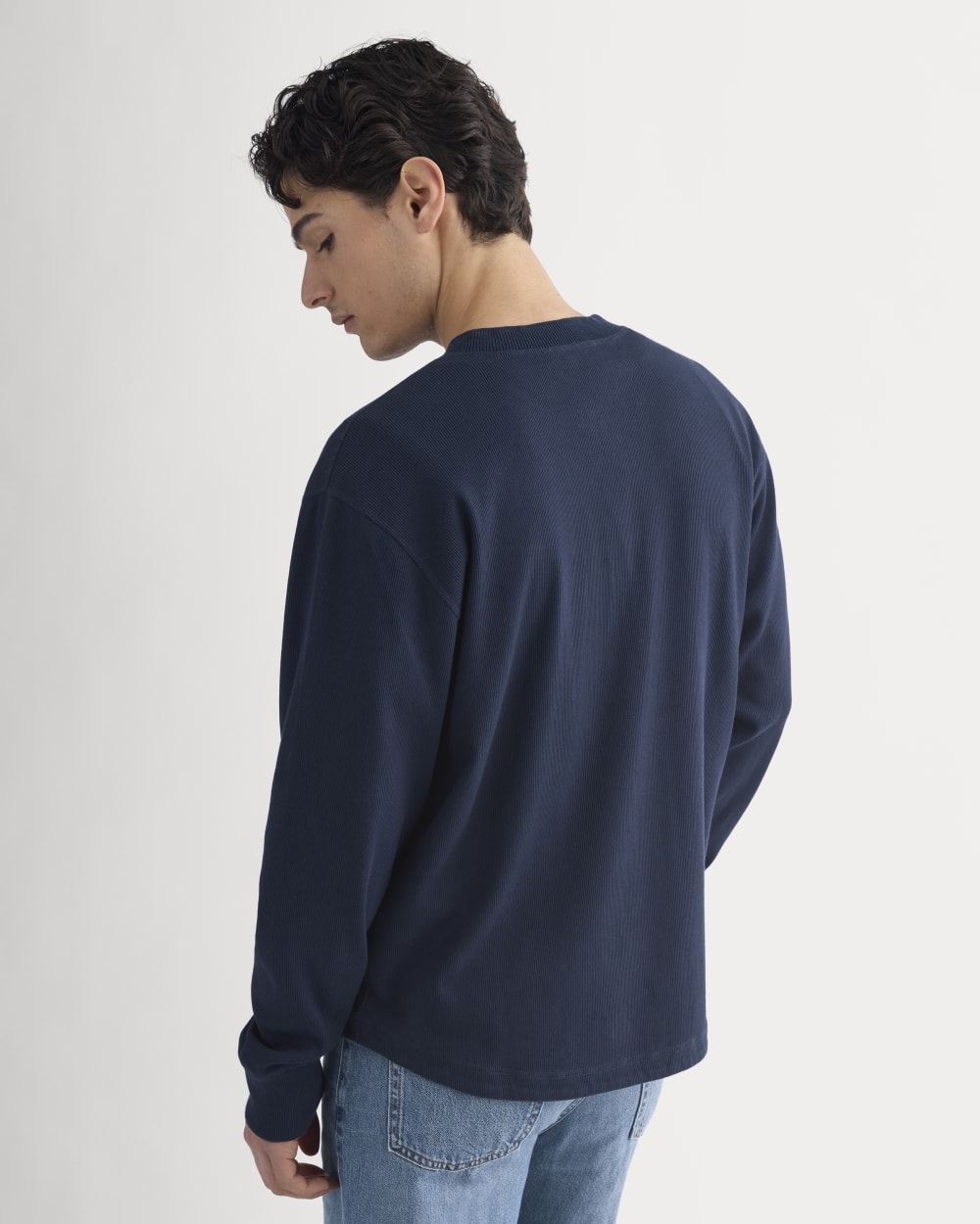 Vintage Rib Henley | Navy