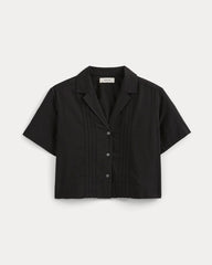 Cotton Gauze Resort Shirt | Black