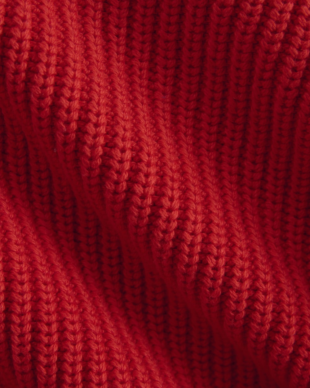 Cropped Ribbed Crew in Everyday Cotton | Fiery Red