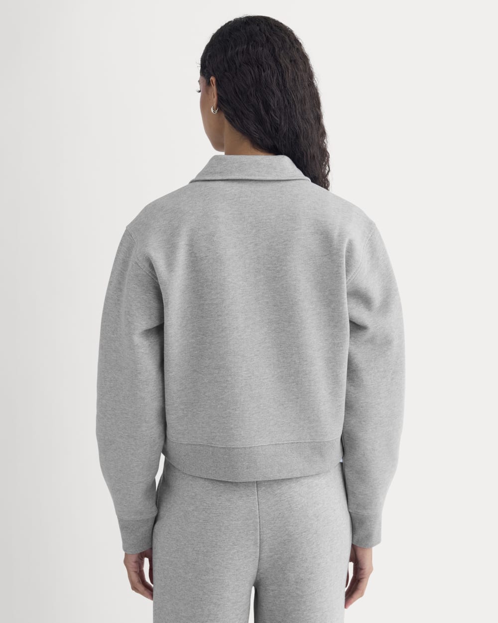 Luxe Fleece Zip Polo | Vintage Heather Grey