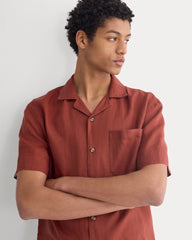 Linen Resort Shirt | Henna Red