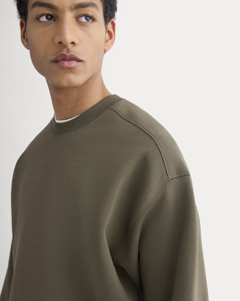 Luxe Fleece Crew Pullover | Olive Night