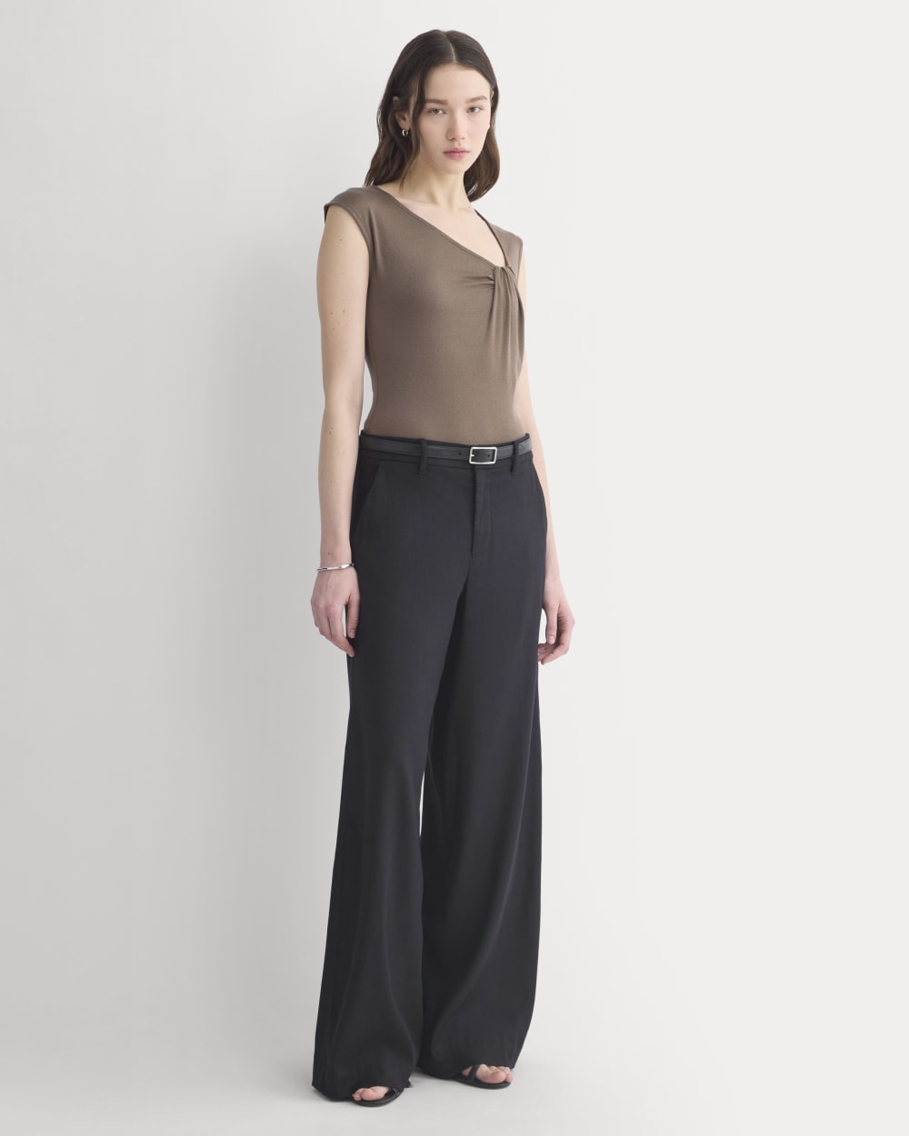 Asymmetrical Top in Butterluxe | Deep Taupe