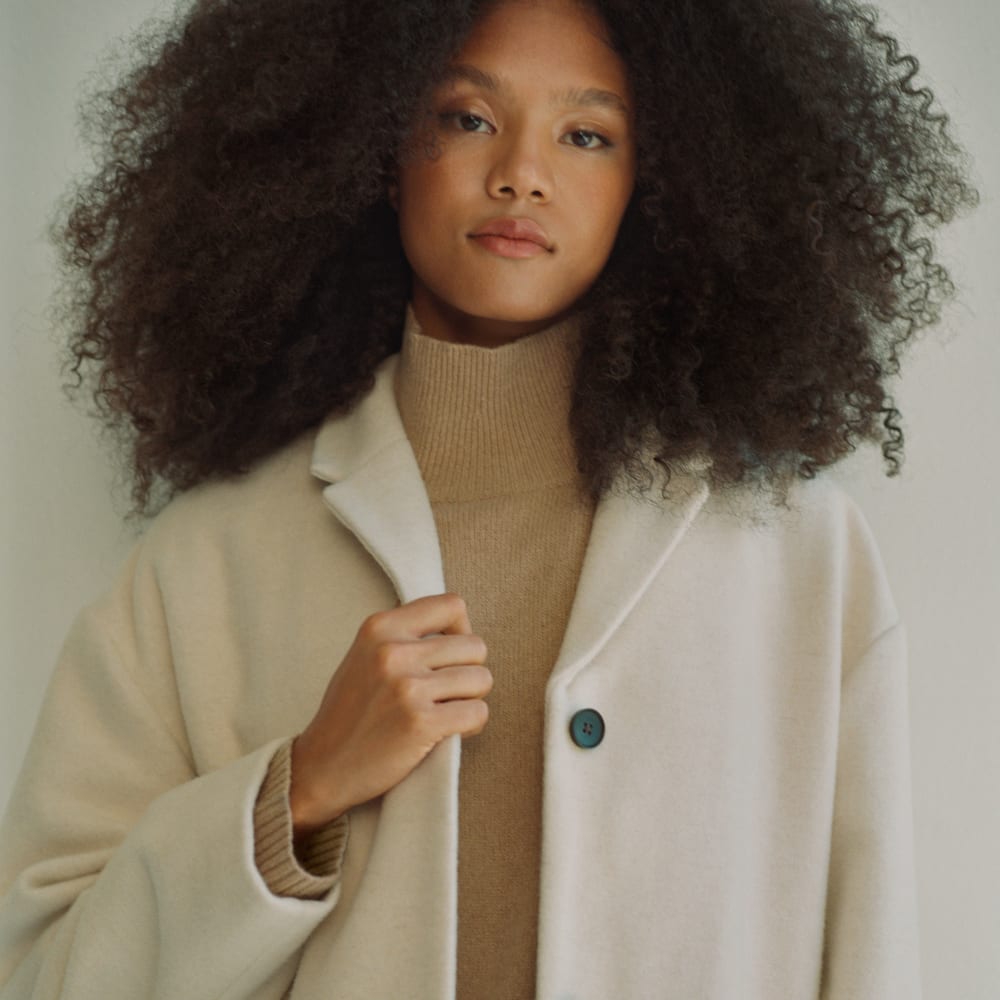 The Italian ReWool® Cocoon Coat | Cream