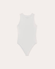 The Cutaway Tank Bodysuit | White | Bikini