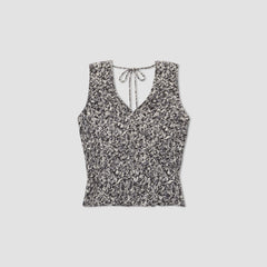 The Satin V-Neck Top | Splatter