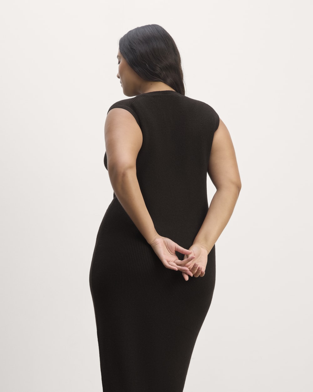 The Midi Dress in Everyday Cotton | Black