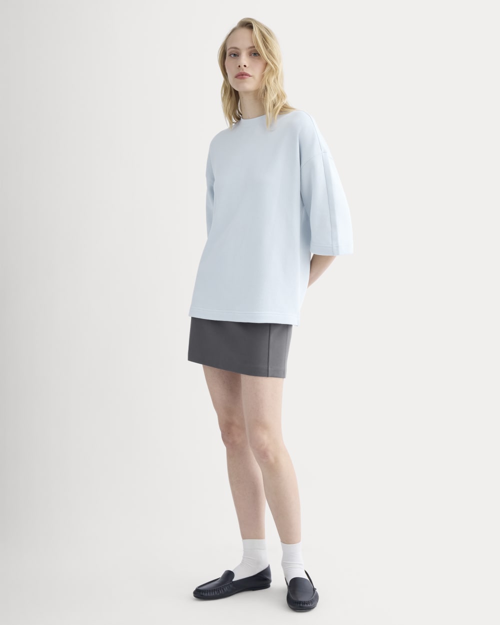 Lightweight Terry Oversized Tee | Skywriting