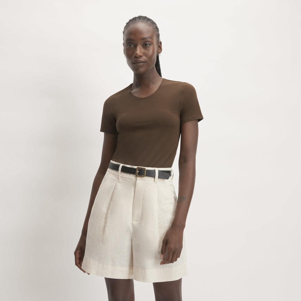 The Supima® Form Crew Neck Tee | Cocoa