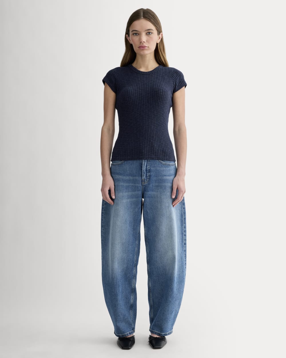 The Cozy Rib Tee | Navy