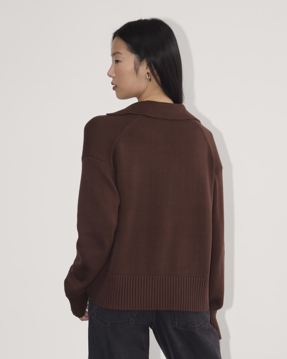 The Boxy Polo in Everyday Cotton | Dark Mahogany