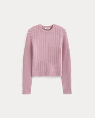 Mix Ribbed Crew in Cashmere | Lilac Crush