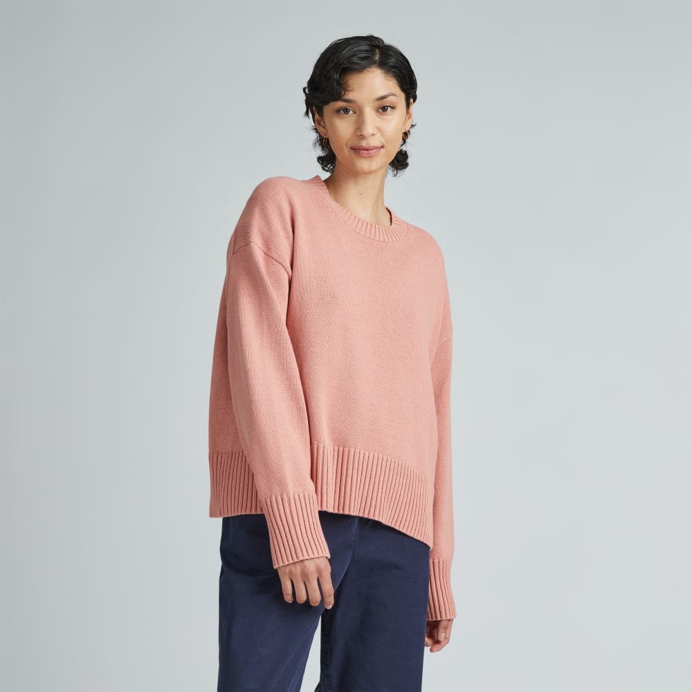 The Boxy Sweater in Everyday Cotton | Rose Violet