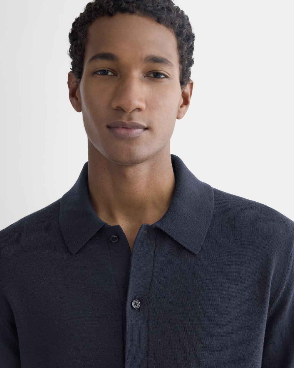 Ultrasoft Button-Down Sweater |  Navy