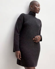 The Cozy Stretch Turtleneck Dress | Charcoal