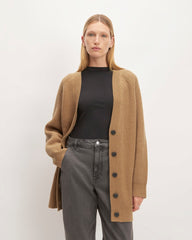 The Felted Merino Cocoon Cardigan | Deep Camel
