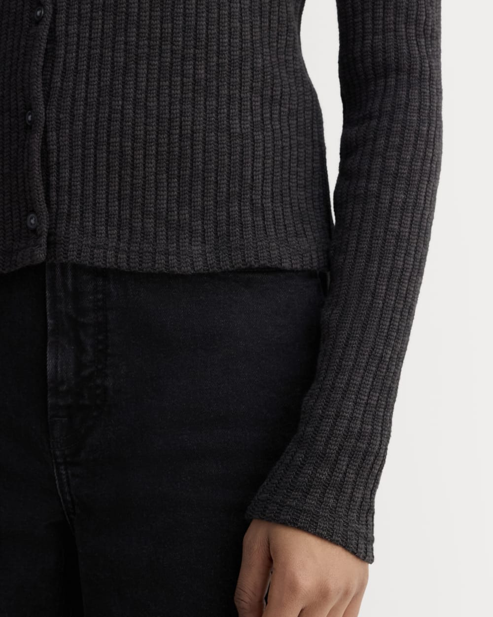 The Cozy Rib Cardigan | Black
