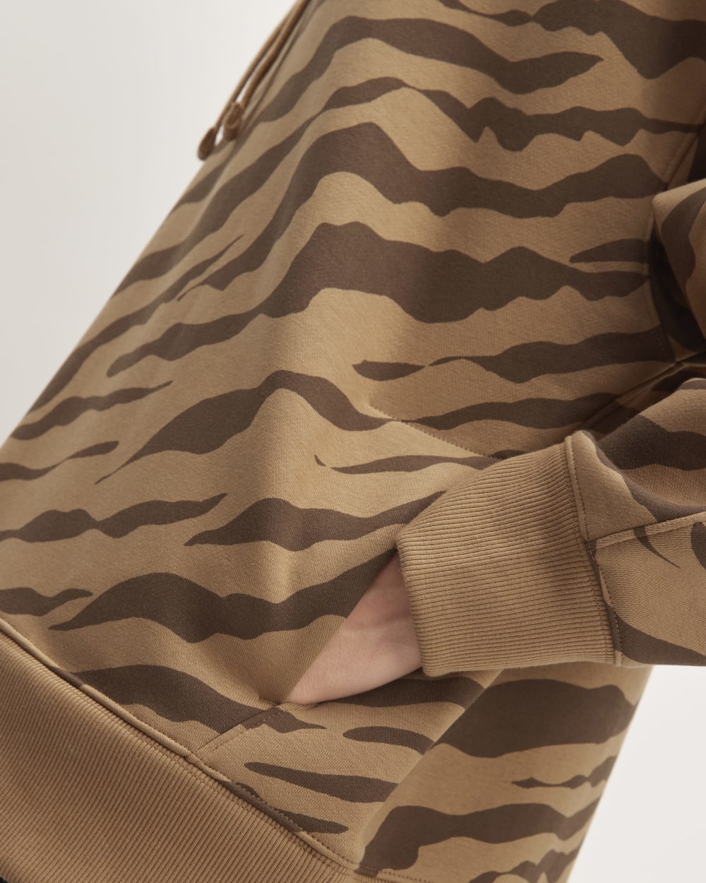 The ReTrack Hoodie | Cocoa Tiger Stripe