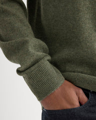 The Cashmere Crew | Heathered Deep Lichen